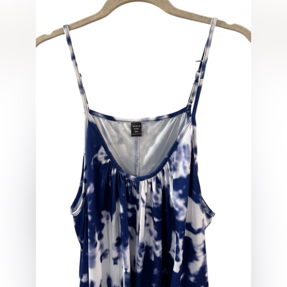 ✨‎ 5/$30 ✨ SHEIN Curve Blue and White Tie-Dye Romper - Picture 2 of 7